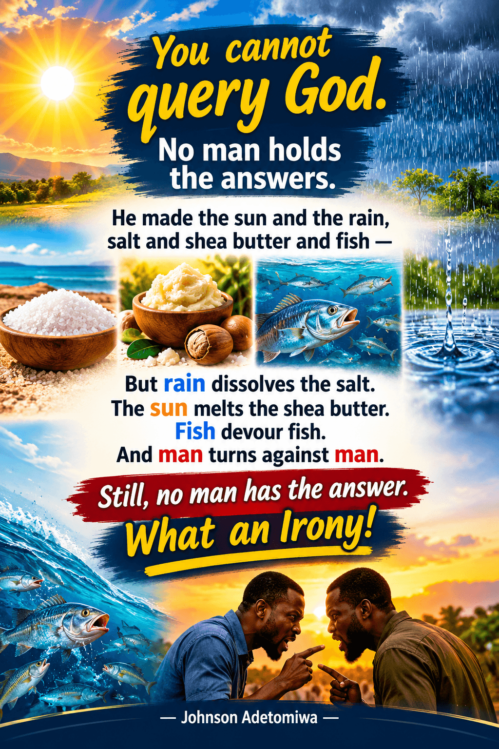 YOU CAN NOT QUERY GOD 