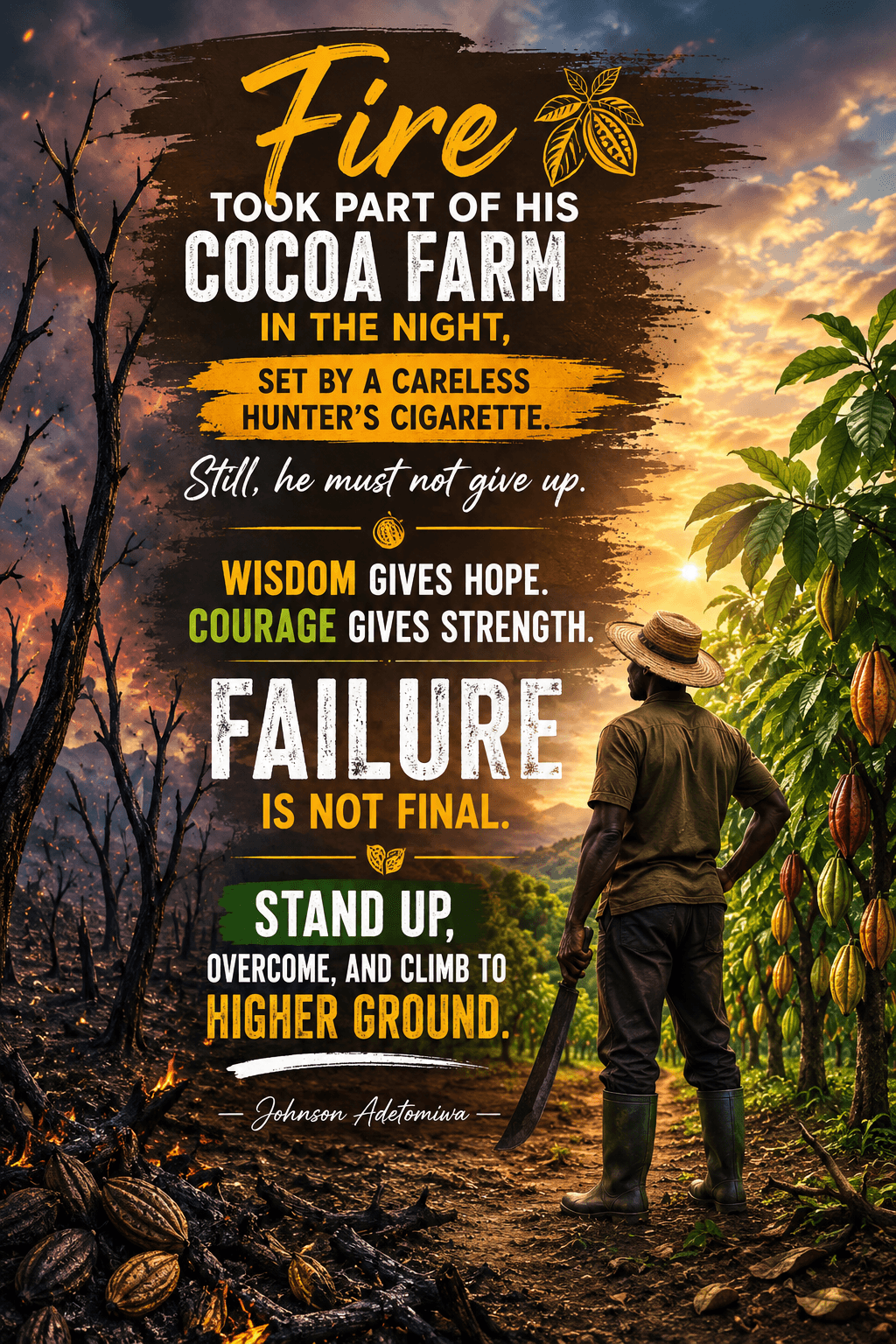 THE COCOA FARM AND A CARELESS HUNTERS CIGARETTE 