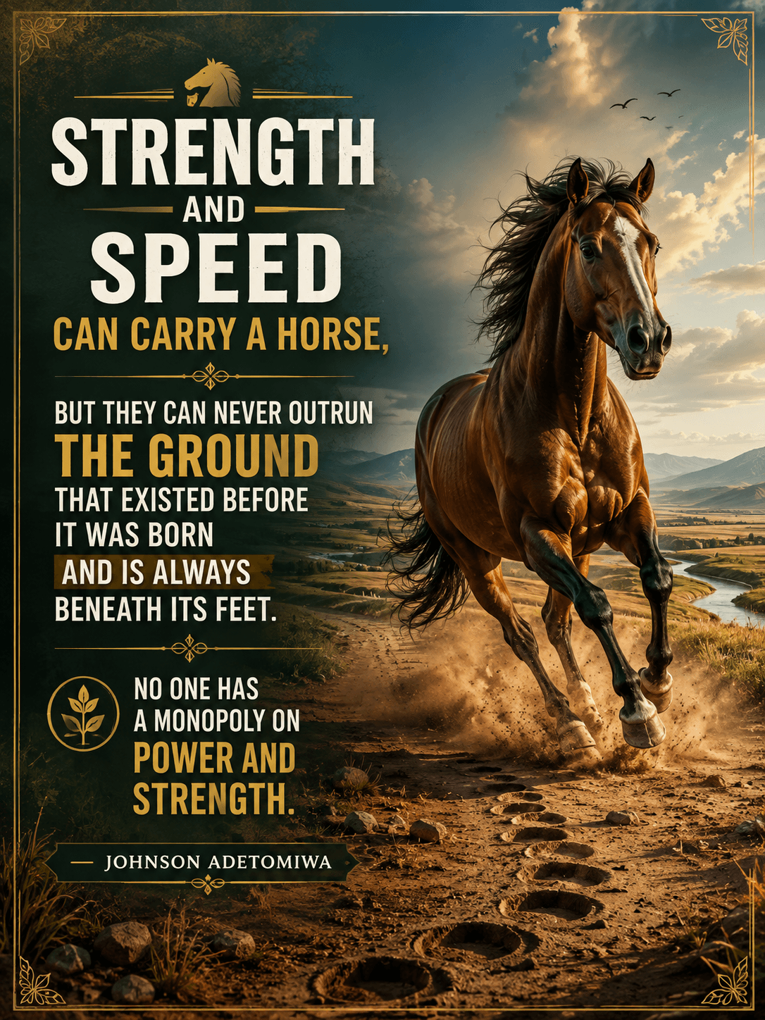 NO ONE HAS MONOPOLY OF POWER AND STRENGTH 