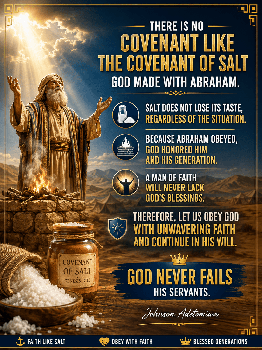 THE COVENANT OF SALT 