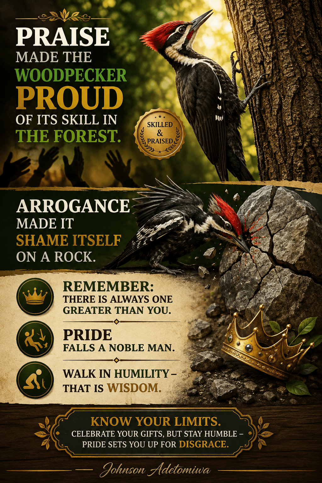 PRIDE FALLS A NOBLE MAN