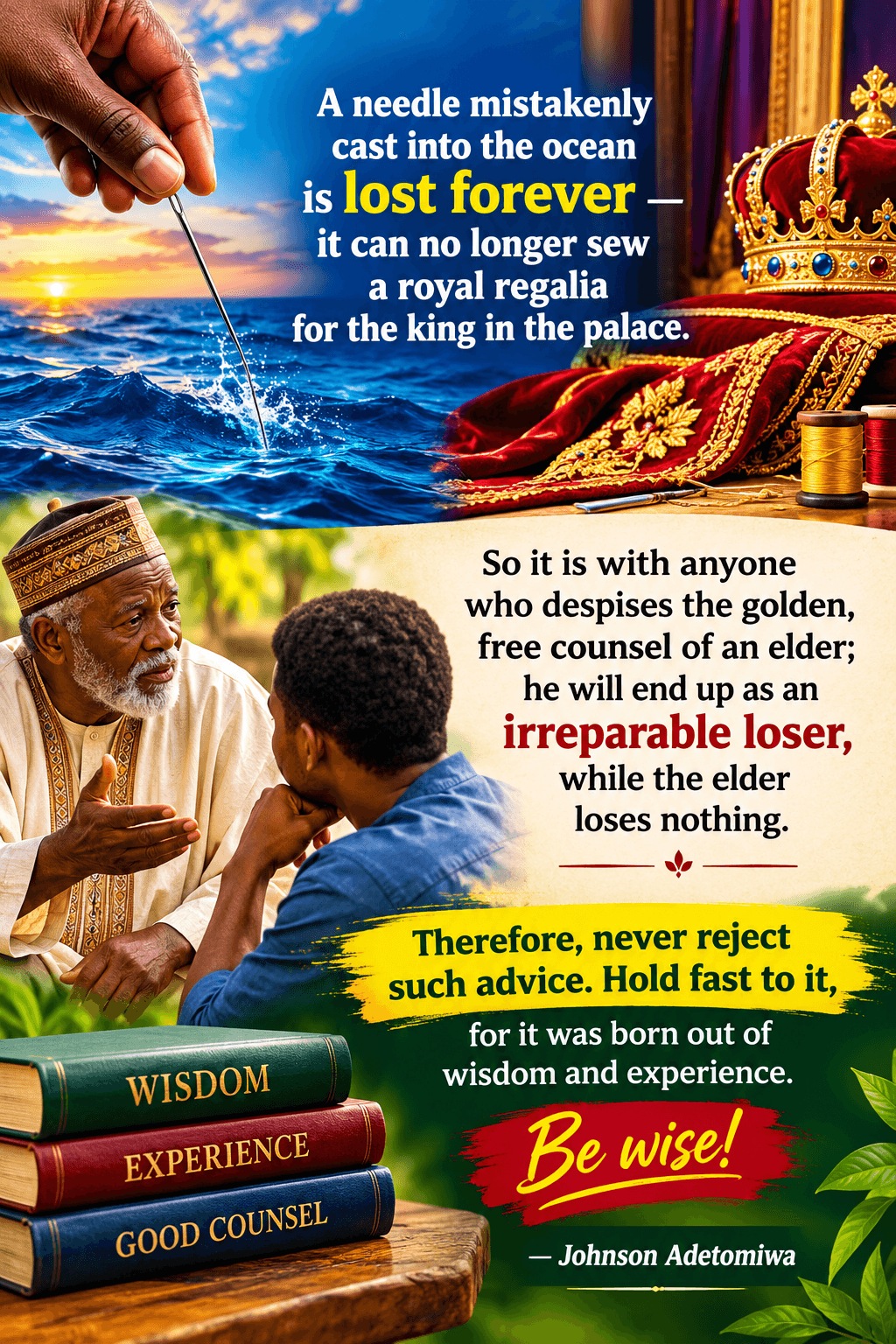 THE GOLDEN, FREE COUNSEL OF AN ELDERLY MAN 