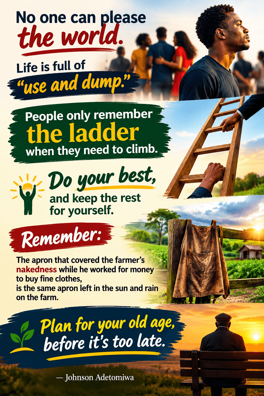 PLAN FOR YOUR OLD AGE